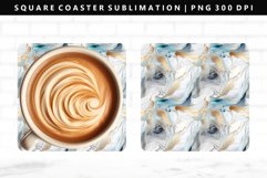 Alcohol Ink Square Coaster Design | Square Coaster PNG Product Image 1