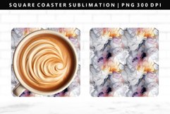 Alcohol Ink Square Coaster Design | Square Coaster PNG Product Image 1