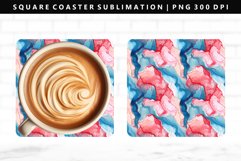 Alcohol Ink Square Coaster Design | Square Coaster PNG Product Image 1