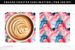 Alcohol Ink Square Coaster Design | Square Coaster PNG Product Image 1