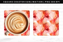 Alcohol Ink Square Coaster Design | Square Coaster PNG Product Image 1