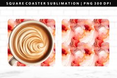 Alcohol Ink Square Coaster Design | Square Coaster PNG Product Image 1