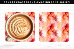 Alcohol Ink Square Coaster Design | Square Coaster PNG Product Image 1