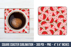 Watermelon Square Coaster | Square Coaster Png Product Image 1