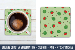Watermelon Square Coaster | Square Coaster Png Product Image 1