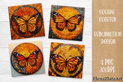 Square Coaster Butterfly, Square Coaster Mosaic Product Image 1