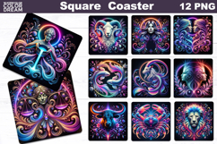 Zodiac Mug &amp; Coaster Bundle | Astrology Sublimation Product Image 2