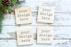 Christmas Coasters Set Mockup | Add SVG Sublimation Clipart Product Image 1