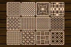 Square Coasters SVG, Geometric Laser Cut File Product Image 2