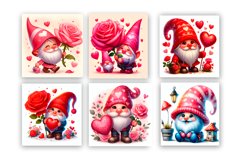 Valentines Gnome. Cute Gnome Square Coaster Design Product Image 2