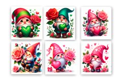 Valentines Gnome. Cute Gnome Square Coaster Design Product Image 2