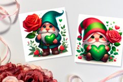 Valentines Gnome. Cute Gnome Square Coaster Design Product Image 3