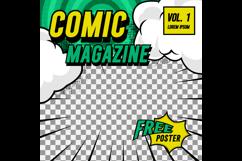 Square comic cover front page layout background template Product Image 2