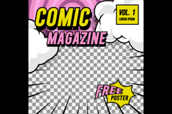 Square comic cover front page layout background template des Product Image 2