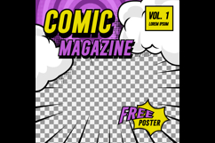 Square comic cover front page layout background template gra Product Image 2
