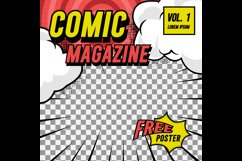 Square comic cover front page layout background template mar Product Image 2
