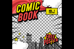 Square comic cover template front page layout concept Product Image 2