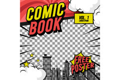 Square comic cover template front page layout concept Product Image 1
