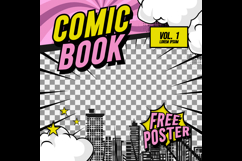 Square comic cover template front page layout design Product Image 2