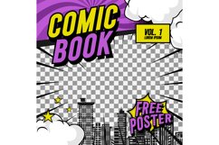 Square comic cover template front page layout graphic Product Image 1