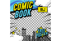 Square comic cover template front page layout promotion Product Image 1