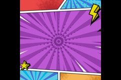 Square comic style wallpaper or background template graphic Product Image 2
