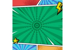 Square comic style wallpaper or background template isolated Product Image 1
