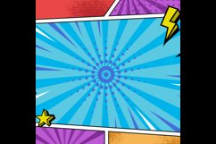 Square comic style wallpaper or background template vector Product Image 2