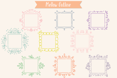 Colored Square Doodle Frames | Hand Drawn Monogram Border Product Image 6