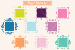 Colored Square Doodle Frames | Hand Drawn Monogram Border Product Image 9