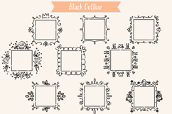 Square Doodle Frames | Hand Drawn Monogram Border Product Image 5