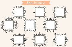 Square Doodle Frames | Hand Drawn Monogram Border Product Image 7