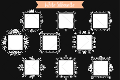 White Square Doodle Frames | Hand Drawn Monogram Border Product Image 4
