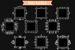 White Square Doodle Frames | Hand Drawn Monogram Border Product Image 2