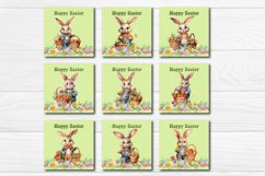 Square Easter Coaster Bundle Easter Bunny Sublimation Coaster Design with Watercolor Easter Rabbit. This is a standard square coaster 4&#039;&#039; x 4&#039;&#039; you can also use it as a keychain sublimation design.