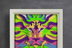 Lion 3D Layered SVG For Cardstock / Colorful Lion 3D Product Image 2