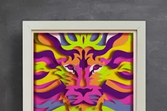 Lion 3D Layered SVG For Cardstock / Colorful Lion 3D Product Image 3