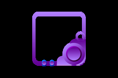 Square frame in gradient geometric abstract theme isolated Product Image 2