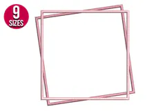 Square Frame Machine Embroidery Design | Digital File Product Image 1