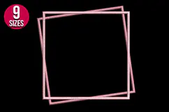 Square Frame Machine Embroidery Design | Digital File Product Image 2