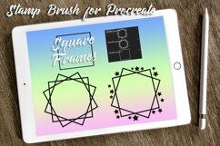 Square Frame Brush Stamps for Procreate. Square Stamp Product Image 1