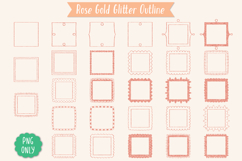 Glitter Square Frames | Hand Drawn Border &amp; Decorative Label Product Image 3