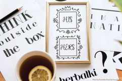 Square Doodle Frames | Hand Drawn Monogram Border Product Image 3