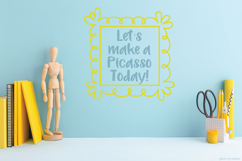 Colored Square Doodle Frames | Hand Drawn Monogram Border Product Image 5