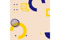 Square geometric modern abstract template banner design Product Image 1