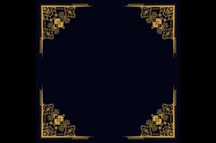 Square gold vintage pattern border element design Product Image 2