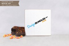 White Rustic Mini Sign | Halloween Mock up Product Image 1