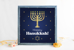 Happy Hanukkah Cards Square &amp; Horizontal Printable &amp; SVG Product Image 3