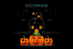 Square happy halloween poster and banner template Product Image 2