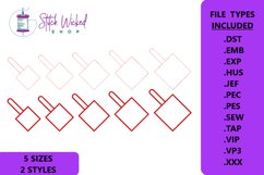 Square Key Fob ITH Embroidery Designs, 5 Sizes 2 Styles Product Image 1